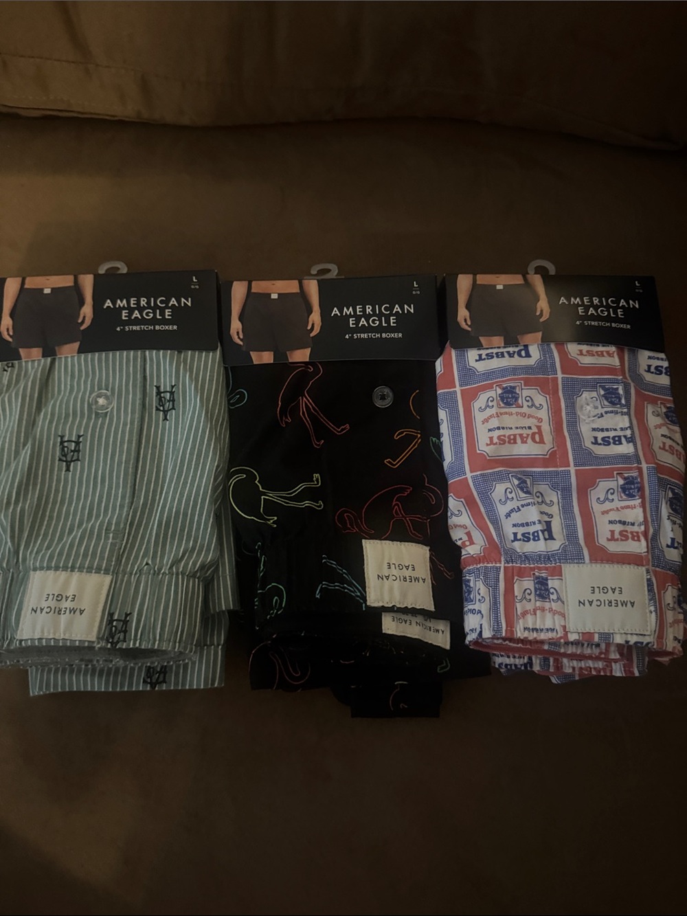 American Eagle Boxers Mens Large 3 Pack